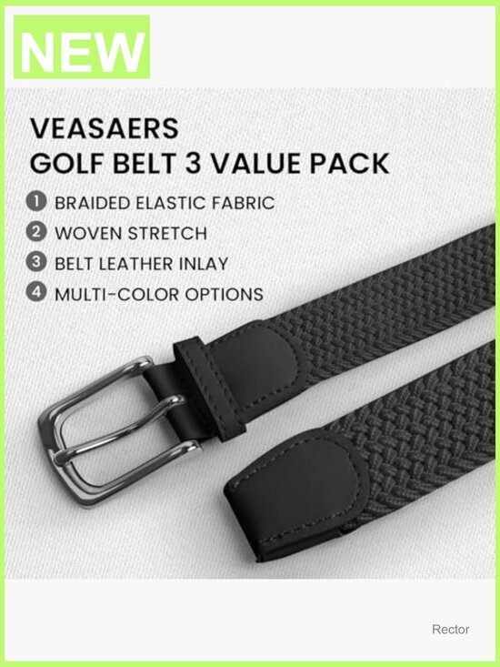 Stretch Braided Elastic Fabric Golf Belt for Sports Hiking main image 7